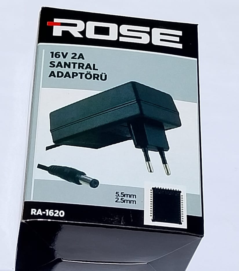 16 volt 2 amper santral adaptör jak çıkışlı